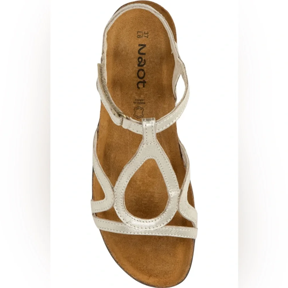 NAOT DORITH RADIANT GOLD LEATHER SANDALS 37 6 - Picture 4 of 10